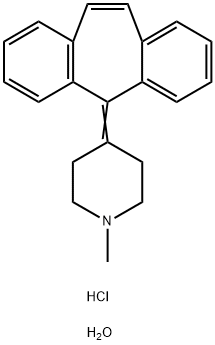 Cyproheptadine hydrochloride sesquihydrate Struktur