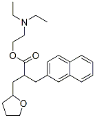 2-(diethylamino)ethyl tetrahydro-alpha-(2-naphthylmethyl)furan-2-propionate         Struktur