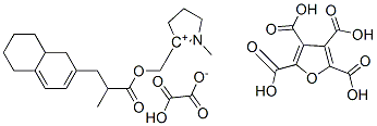 [[2-furan-tetrahydro-2-[(5,6,7,8-tetrahydro-2-naphthyl)methyl]propionyloxy]methyl]-1-methyl-2-pyrrolidinium hydrogen oxalate Struktur