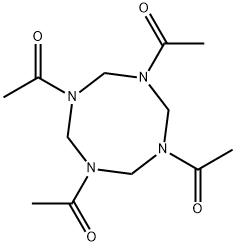 1,3,5,7-tetraacetyloctahydro-1,3,5,7-tetrazocine Struktur