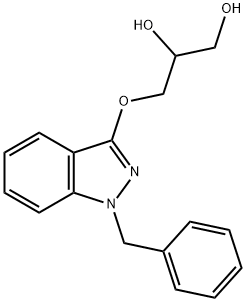 1-Benzyl-3-(2,3-dihydroxypropoxy)-1H-indazole Struktur