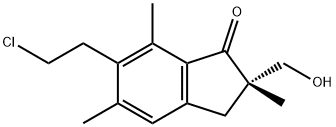 (S)-6-(2-Chloroethyl)-2,3-dihydro-2-hydroxymethyl-2,5,7-trimethyl-1H-inden-1-one Struktur