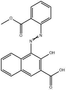 3-hydroxy-4-[[2-(methoxycarbonyl)phenyl]azo]-2-naphthoic acid Struktur