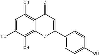 5,7,8-trihydroxy-2-(4-hydroxyphenyl)chromen-4-one Struktur