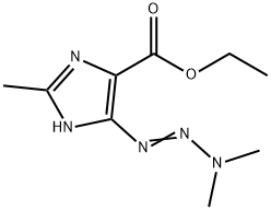 5-(3,3-Dimethyl-1-triazeno)-2-methyl-1H-imidazole-4-carboxylic acid ethyl ester Struktur