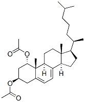 cholesta-5,7-diene-1alpha,3beta-diyl diacetate Struktur