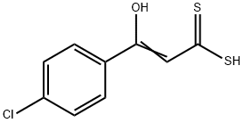 3-Hydroxy-3-(4-chlorophenyl)propenedithioic acid Struktur