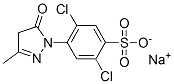 sodium 2,5-dichloro-4-(4,5-dihydro-3-methyl-5-oxo-1H-pyrazol-1-yl)benzenesulphonate Struktur