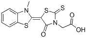 5-(3-methylbenzothiazol-2(3H)-ylidene)-4-oxo-2-thioxothiazolidin-3-acetic acid Struktur