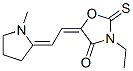 3-ethyl-5-[(1-methyl-2-pyrrolidinylidene)ethylidene]-2-thioxooxazolidin-4-one Struktur