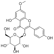 5,4'-DIHYDROXY-7-METHOXYFLAVONE 3-O-BETA-D-GLUCOPYRANOSIDE Struktur