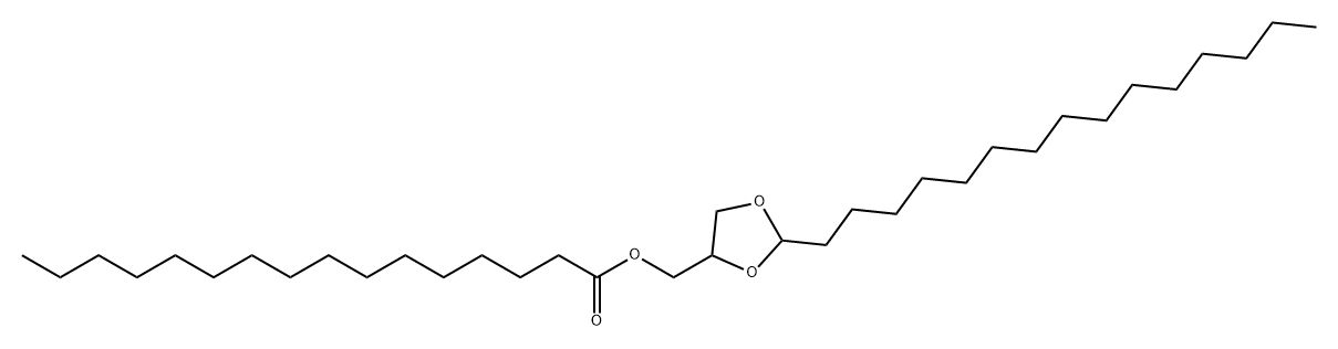 Hexadecanoic acid (2-pentadecyl-1,3-dioxolan-4-yl)methyl ester Struktur