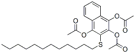 1,4-Bis(acetyloxy)-3-(dodecylsulfanyl)-2-naphthyl acetate Struktur