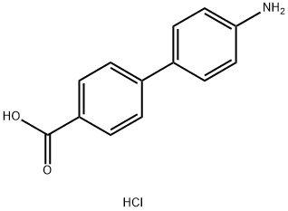 4'-Amino-[1,1'-biphenyl]-4-carboxylic acid hydrochloride Struktur