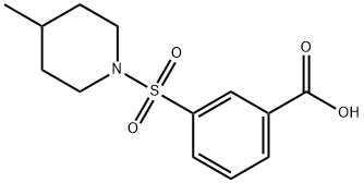 3-[(4-methylpiperidin-1-yl)sulfonyl]benzoic acid Struktur