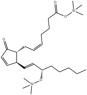 (5Z,13E,15S)-15-[(Trimethylsilyl)oxy]-9-oxo-5,10,13-prostatrien-1-oic acid trimethylsilyl ester Struktur