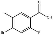 4-BROMO-2-FLUORO-5-METHYLBENZOIC ACID Struktur