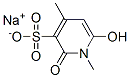 sodium 1,2-dihydro-6-hydroxy-1,4-dimethyl-2-oxo-3-pyridinesulphonate  Struktur