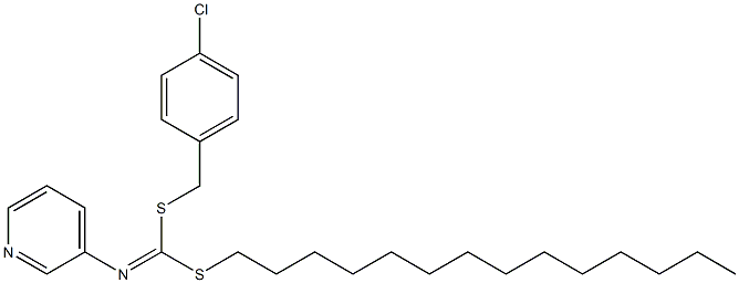 (4-Chlorophenyl)methyl tetradecyl-3-pyridinylcarbonimidodithioate Struktur