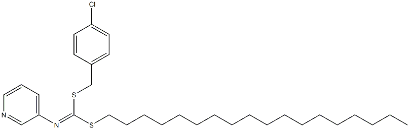 (4-Chlorophenyl)methyl octadecyl-3-pyridinylcarbonimidodithioate Struktur