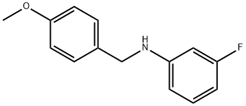 3-fluoro-N-[(4-methoxyphenyl)methyl]aniline Struktur