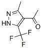 Ethanone, 1-[3-methyl-5-(trifluoromethyl)-1H-pyrazol-4-yl]- (9CI) Struktur