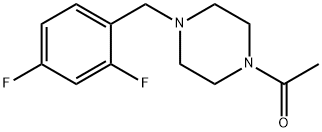 1-Acetyl-4-(2,4-difluorobenzyl)piperazine Struktur