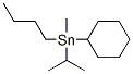 Butylcyclohexyl(methyl)(1-methylethyl)stannane Struktur