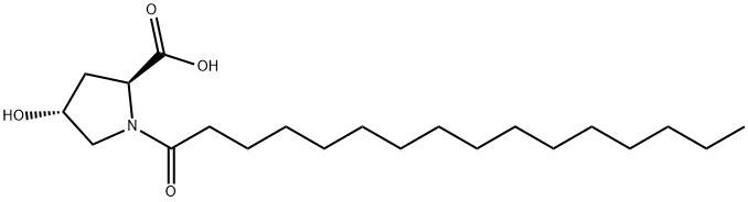 N-Hexadecanoyl-4-hydroxy-L-proline Struktur