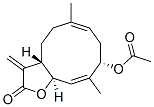 (3aS,6E,9S,10E,11aR)-9-Acetoxy-3a,4,5,8,9,11a-hexahydro-6,10-dimethyl-3-methylenecyclodeca[b]furan-2(3H)-one Struktur