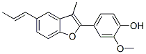 2-Methoxy-4-[3-methyl-5-[(E)-1-propenyl]benzofuran-2-yl]phenol Struktur