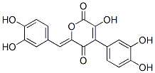 3-Hydroxy-4-(3,4-dihydroxyphenyl)-6-[(3,4-dihydroxyphenyl)methylene]-2H-pyran-2,5(6H)-dione Struktur