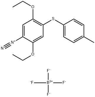 2,5-diethoxy-4-(p-tolylthio)benzenediazonium tetrafluoroborate Struktur