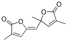 3,5-Dimethyl-5-[[(2Z)-4-methyl-5-oxofuran-2(5H)-ylidene]methyl]-2(5H)-furanone Struktur