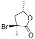 cis-3-bromodihydro-3,5-dimethylfuran-2(3H)-one Struktur