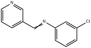 3-Chloro-N-(3-pyridinylmethylene)benzenamine Struktur