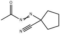 Cyclopentanecarbonitrile, 1-(acetylazo)- (9CI) Struktur