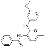 Benzamide, N-[1-[[(3-methoxyphenyl)amino]carbonyl]-1,3-pentadienyl]- (9CI) Struktur