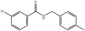 3-chloro-N-(4-methylbenzyl)benzamide Struktur