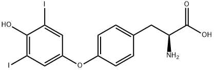 O-(4-hydroxy-3,5-diiodophenyl)-L-tyrosine Struktur