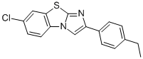 7-CHLORO-2-(4-ETHYLPHENYL)IMIDAZO[2,1-B]BENZOTHIAZOLE Struktur