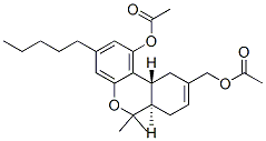 (6aR,10aR)-1-Acetyloxy-6a,7,10,10a-tetrahydro-6,6-dimethyl-3-pentyl-6H-dibenzo[b,d]pyran-9-methanol acetate Struktur