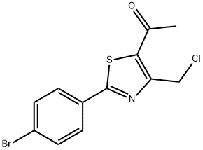 1-[2-(4-Bromophenyl)-4-(chloromethyl)-1,3-thiazol-5-yl]ethanone Struktur