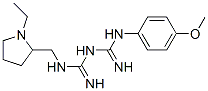 1-[(1-ethyl-2-pyrrolidinyl)methyl]-5-(4-methoxyphenyl)biguanide Struktur