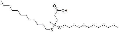 4,4-Bis(dodecylthio)pentanoic acid Struktur