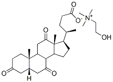 (2-hydroxyethyl)trimethylammonium (5beta)-3,7,12-trioxocholan-24-oate Struktur