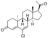 6-chloro-9beta,10alpha-pregna-4,6-diene-3,20-dione Struktur