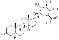 5-ALPHA-ANDROSTAN-17-BETA-OL-3-ONE GLUCOSIDURONATE Struktur