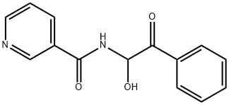 N-(1-hydroxy-2-oxo-2-phenyl-ethyl)-nicotinamide Struktur