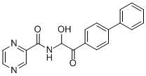 N-(2-(1,1'-Biphenyl)-4-yl-1-hydroxy-2-oxoethyl)pyrazinecarboxamide Struktur